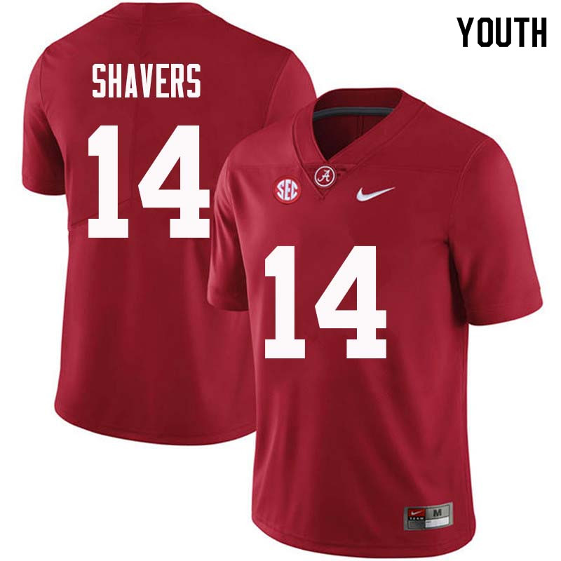 Alabama Crimson Tide Youth Tyrell Shavers #14 Crimson NCAA Nike Authentic Stitched College Football Jersey JQ16C16ME